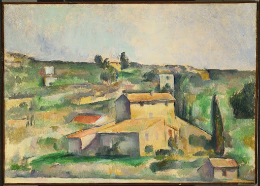 Fields at Bellevue Poster | Paul Cézanne Art Print (1892)