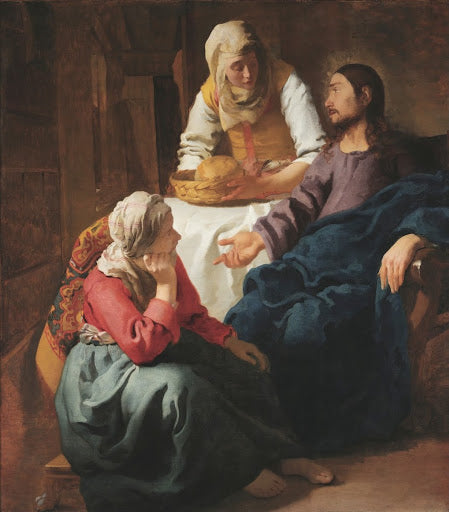 Christ in the House of Martha and Mary Poster | Johannes Vermeer Art Print (1654)