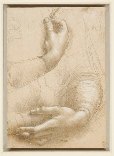 A Study of a Woman's Hands Poster | Leonardo da Vinci Art Print (1490)