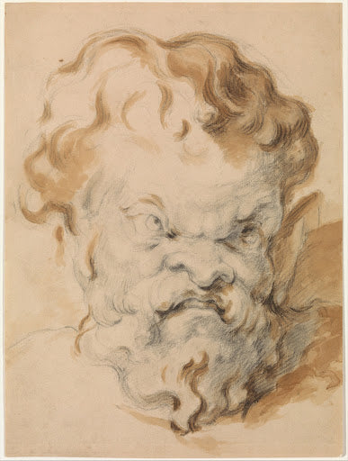 Head of Silenus, after Rubens Poster | Paul Cézanne Art Print