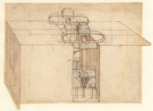 Codex Atlanticus Folio 14 Recto Poster | Leonardo da Vinci Art Print