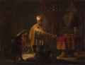 Daniel and Cyrus before the Idol Bel Poster | Rembrandt van Rijn Art Print (1633)