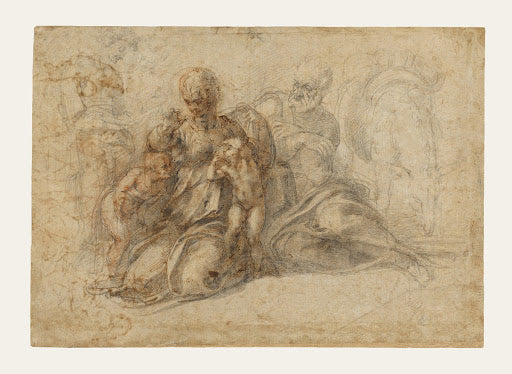 The Holy Family with the Infant Saint John the Baptist Poster | Michelangelo Art Print (1530)