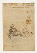 Studies for the Christ Child with a Lamb Poster | Leonardo da Vinci Art Print (1503)