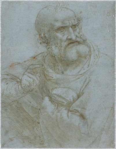 Half-Length Figure of an Apostle Poster | Leonardo da Vinci Art Print (1493)