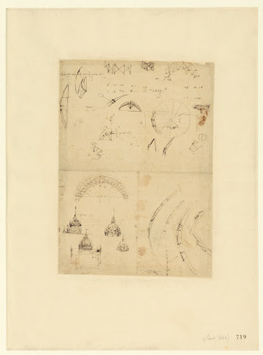 Codex Atlanticus Folio 719 Recto Poster | Leonardo da Vinci Art Print (1487)