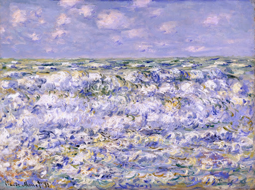 Waves Breaking Poster | Claude Monet Art Print (1881)