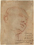 Head of a Man Poster | Follower of Michelangelo Art Print (1530)