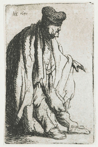 Beggar with His Left Hand Extended Poster | Rembrandt van Rijn Art Print (1629)