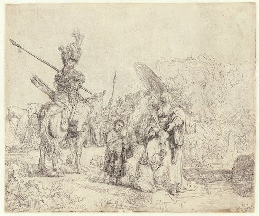 The Baptism of the Eunuch Poster | Rembrandt van Rijn Art Print (1641)