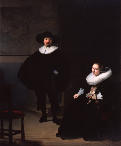 A Lady and Gentleman in Black Poster | Rembrandt van Rijn Art Print (1633)