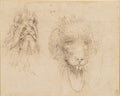 Two Heads of Grotesque Animals Poster | Leonardo da Vinci Art Print (1490)