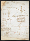 Codex Arundel Folio 231v Poster | Leonardo da Vinci Art Print