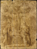 Christ and the Woman of Samaria Poster | Attributed to Michelangelo Art Print (1536)