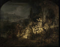 The Sermon of John the Baptist Poster | Rembrandt van Rijn Art Print (1634)