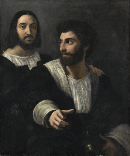 Self-Portrait with a Friend Poster | Raphael Art Print (1518)