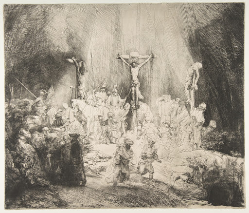 The Three Crosses Poster | Rembrandt van Rijn Art Print (1653)