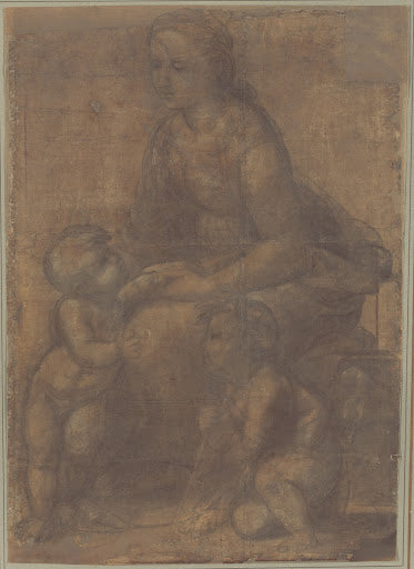 The Madonna and Child with Saint John (Cartoon) Poster | Raphael Art Print (1507)