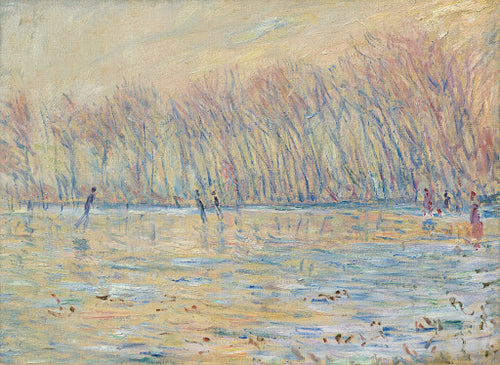 Skaters at Giverny Poster | Claude Monet Art Print (1899)