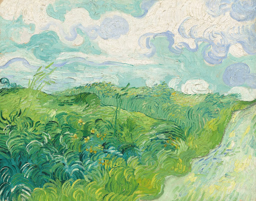 Green Wheat Fields, Auvers Poster | Vincent van Gogh Art Print (1890)