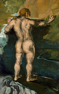 Bather and Rocks Poster | Paul Cézanne Art Print (1865)