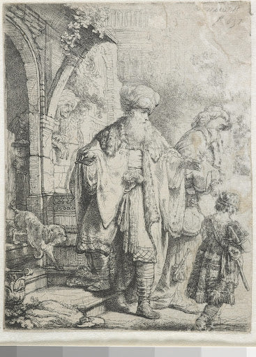 Abraham Casting Out Hagar and Ishmael Poster | Rembrandt van Rijn Art Print (1637)