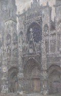 The Cathedral in Rouen. the Portal, Grey Weather Poster | Claude Monet Art Print (1892)