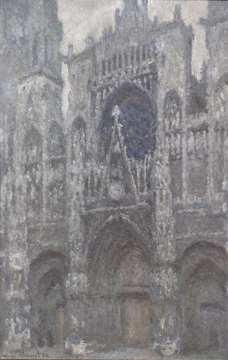 The Cathedral in Rouen. the Portal, Grey Weather Poster | Claude Monet Art Print (1892)