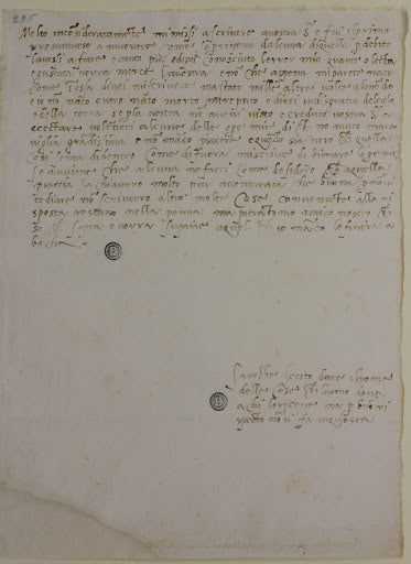 Letter to Tommaso de' Cavalieri Poster | Michelangelo Art Print (1533)