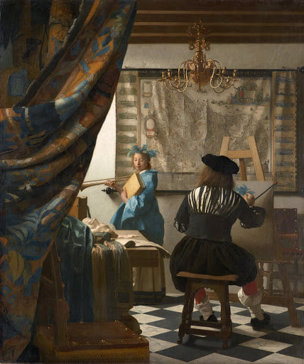 The Art of Painting Poster | Johannes Vermeer Art Print (1666)