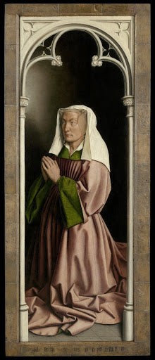 Ghent Altarpiece: Portrait of Elisabeth Borluut Poster | Hubert and Jan van Eyck Art Print (1432)