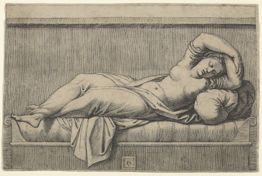 Cleopatra Poster | Marcantonio Raimondi after Raphael Art Print (1515)