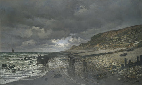 La Pointe de la Hève at Low Tide Poster | Claude Monet Art Print (1865)