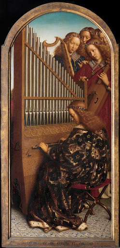 Ghent Altarpiece: Angels Playing Music Poster | Hubert and Jan van Eyck Art Print (1432)
