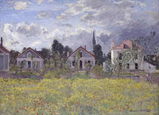 Houses at Argenteuil Poster | Claude Monet Art Print (1873)