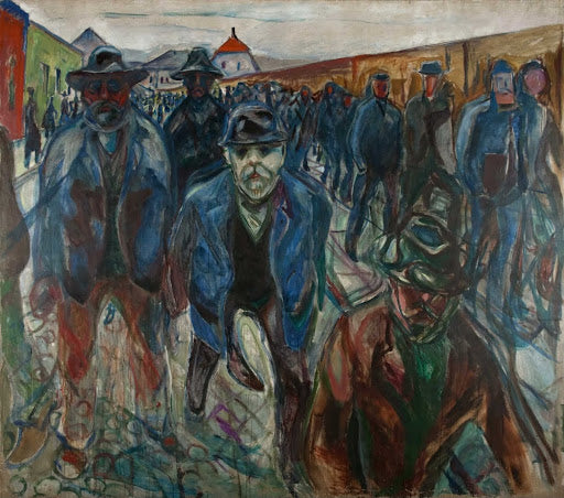 Workers on Their Way Home Poster | Edvard Munch Art Print (1913)