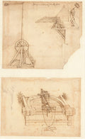 Codex Atlanticus Folio 160 Recto Poster | Leonardo da Vinci Art Print