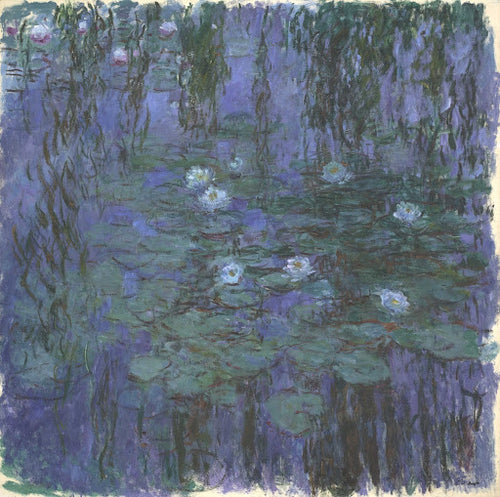 Blue Water Lilies Poster | Claude Monet Art Print (1916)