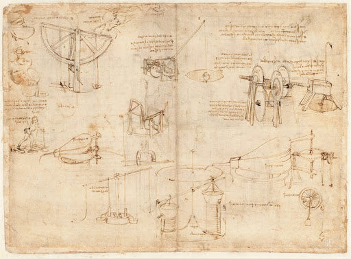 Codex Atlanticus Folio 26 Recto Poster | Leonardo da Vinci Art Print