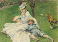 Madame Monet and Her Son Poster | Pierre-Auguste Renoir Art Print (1874)