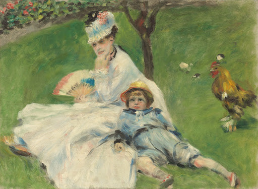 Madame Monet and Her Son Poster | Pierre-Auguste Renoir Art Print (1874)