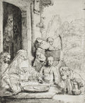 Abraham Entertaining the Angels Poster | Rembrandt van Rijn Art Print (1656)