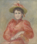 Young Woman in a Red Dress Poster | Pierre-Auguste Renoir Art Print