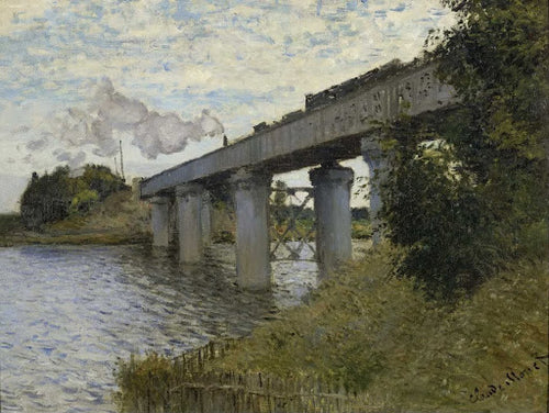 The Railroad Bridge in Argenteuil Poster | Claude Monet Art Print (1873)