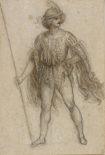A Masquerader as a Lansquenet Poster | Leonardo da Vinci Art Print (1517)