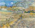 Landscape at Saint-Rémy (Enclosed Field with Peasant) Poster | Vincent van Gogh Art Print (1889)