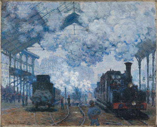 The Gare Saint-Lazare: Arrival of a Train Poster | Claude Monet Art Print
