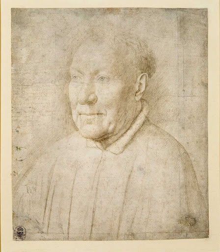 Study for the Portrait of Cardinal Albergati Poster | Jan van Eyck Art Print (1435)