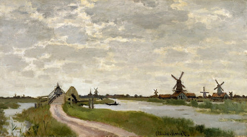 Windmills near Zaandam II Poster | Claude Monet Art Print (1871)
