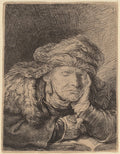 Old Woman Sleeping Poster | Rembrandt van Rijn Art Print (1635)